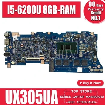 شراءAkemy UX305UA اللوحة الأم للكمبيوتر المحمول For Asus UX305UA UX305U U305U اللوحة الرئيسية 100% اختبار OK I5-6200U 8GB-RAM