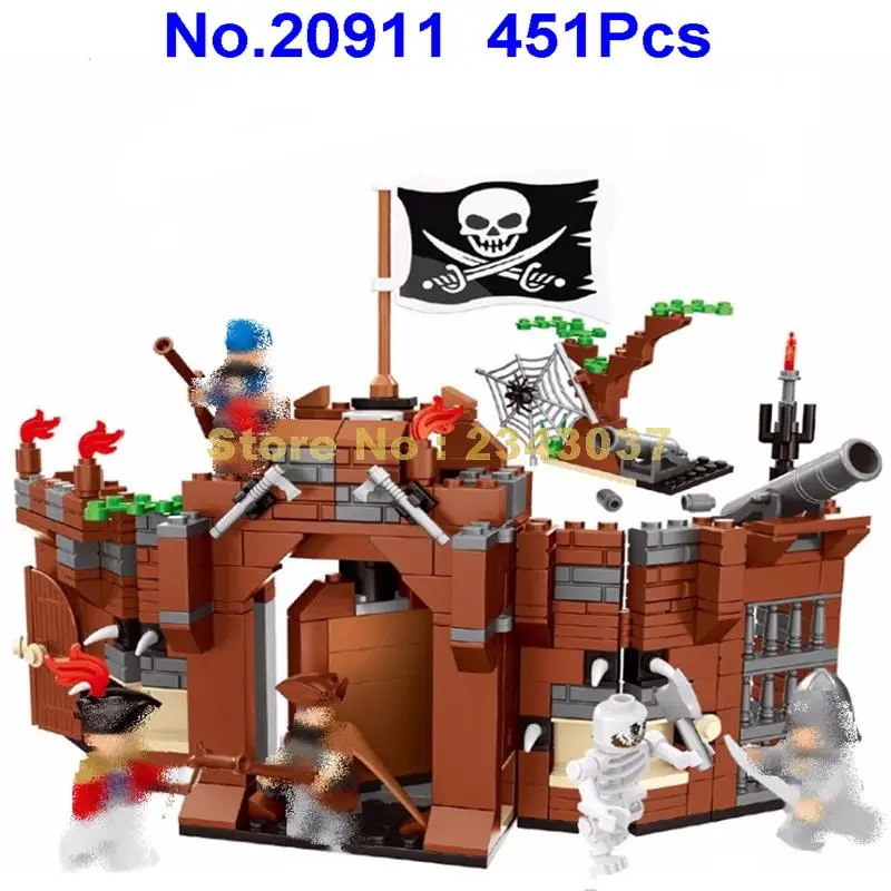 

20911 451pcs pirates base castle building block 6 figures Toy