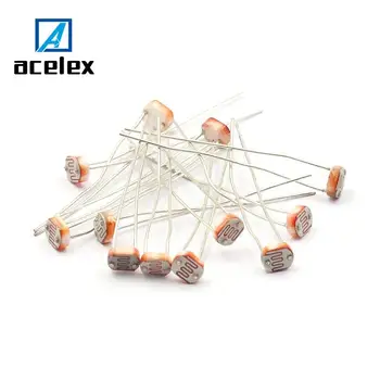 

20PCS LDR Photo Light Sensitive Resistor Photoelectric Photoresistor 5528 GL5528 5537 5506 5516 5539 5549 For Arduino