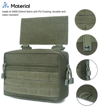 

Outdoor Tactical Pouch EDC Nylon Molle Utility Organizer Pouch Toolkit Knife Pouch Storage Bag Waterproof Hunting Field Pouch