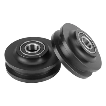 

2Pcs Bathroom Double Bearing Barn Sliding Barn Door Wheel Closet Hardware Roller Cabinet Window Door Pulley Cabinet Home Use