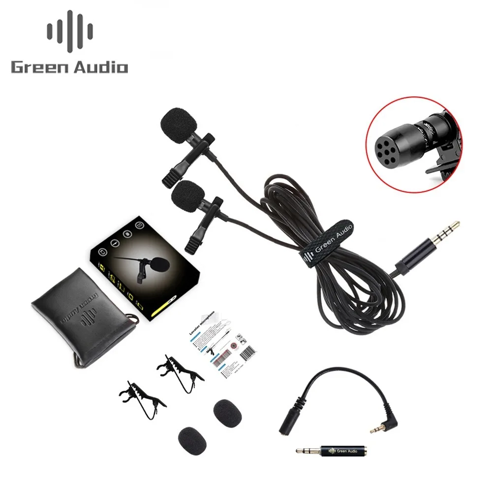 Microfono Professionale Doppio Mini Lavalier Per Telefono Laptop Pc, Microfono Bavero Per Radio Smartphone Micro Karaoke Microfono