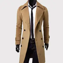 Helisopus, мужское толстое пальто, осень, зима, длинное пальто, верхняя одежда, платье, топ, английский стиль, Бизнес Стиль, мужские тренчи