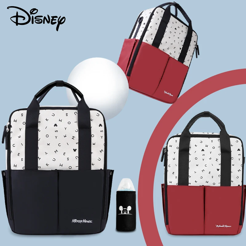 Disney новая сумка для подгузников с Микки Маусом Usb, рюкзак для мам и детей, сумки для подгузников, сумка для коляски, Большой Вместительный рюкзак для мам