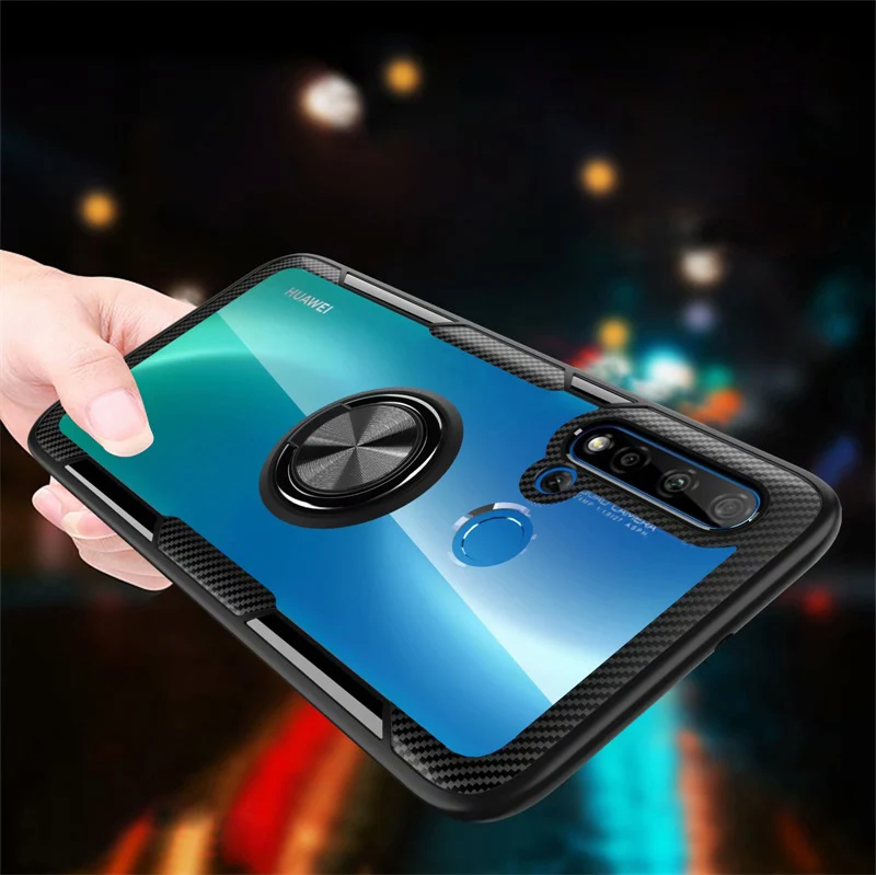Прозрачный чехол Роскошный для huawei Nova 5 Pro T защитное кольцо mate 30 P20 P30 honor 20 Lite 8X 20i |