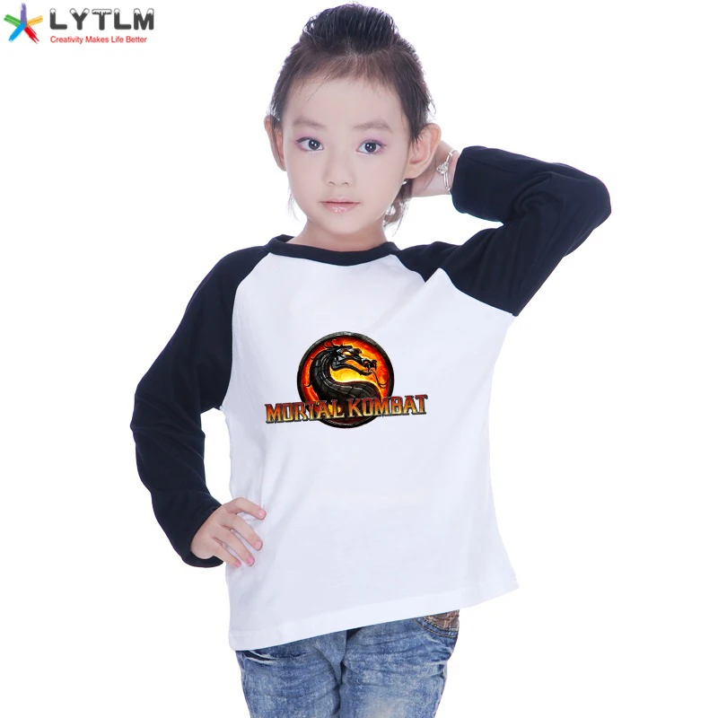 Футболка LYTLM Mortal Kombat для мальчиков футболки с длинными рукавами маленьких и