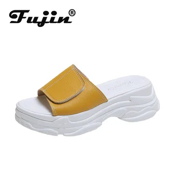

Fujin Women's Slippers 2020 New Summer Fashion Chunky woman flip flops,shoes casual platform women's outdoor slippers Slides