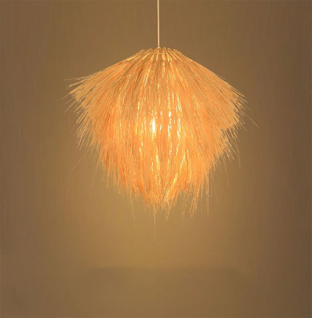 Подвесные лампы из соснового конуса, подвесной светильник, светильник из ротанга, подвесной светильник, современный креативный домашний декор