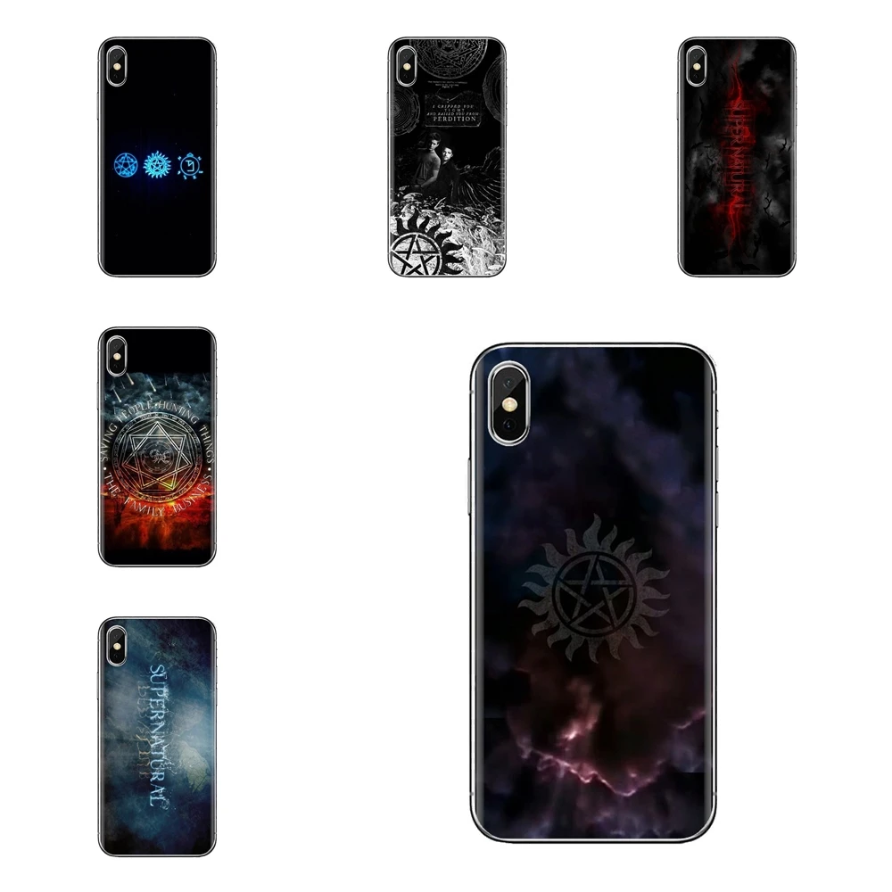 Чехлы сверхъестественные ТВ шоу цитаты логотип искусство для samsung Galaxy S2 S3 S4 S5 MINI S6