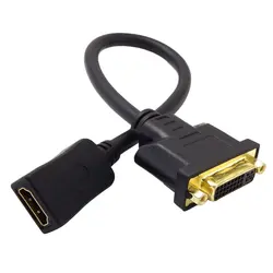 HDTV к DVI 24 + 5 Pin Женский к женскому видео адаптер Шнур для ПК HDTV DVD lcd HDTV Женский к DVI гнездовой разъем