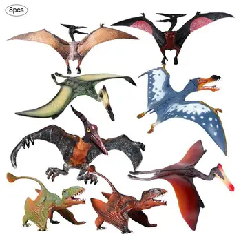 

8pcs Dinosaur World Model Simulation Solid Pterosaur Fengshen Ancient Demon Wing Hand Dragon Toy Set Puzzle Doll Model Toy Set