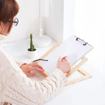 

Wooden Adjustable Reading Bookshelf Bracket Bookend PC Support Cookbook Music Wood Book Holder Stand for Reading Rest Stationery