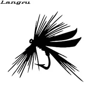 

Langru 15*14cm Fly Fishing Lure Personality Vinyl Decals Car Window Sticker Accessories Jdm