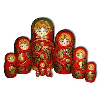 

Matryoshka 10 places Khokhloma Kudr.
