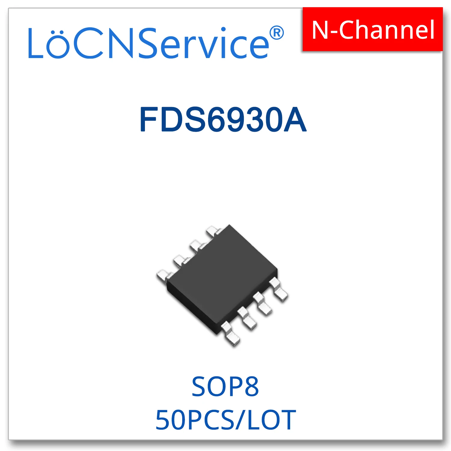 LoCNService 50 шт. FDS6930A SOP8 500 FDS6930 6930 Dual N-Channel высокое качество | Электроника