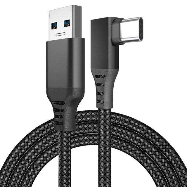 Meter Fast Charging Durable Link Cable Portable Gaming PC 90 Degree Angle Head USB 3.0 to Type-C For Oculus Quest 2