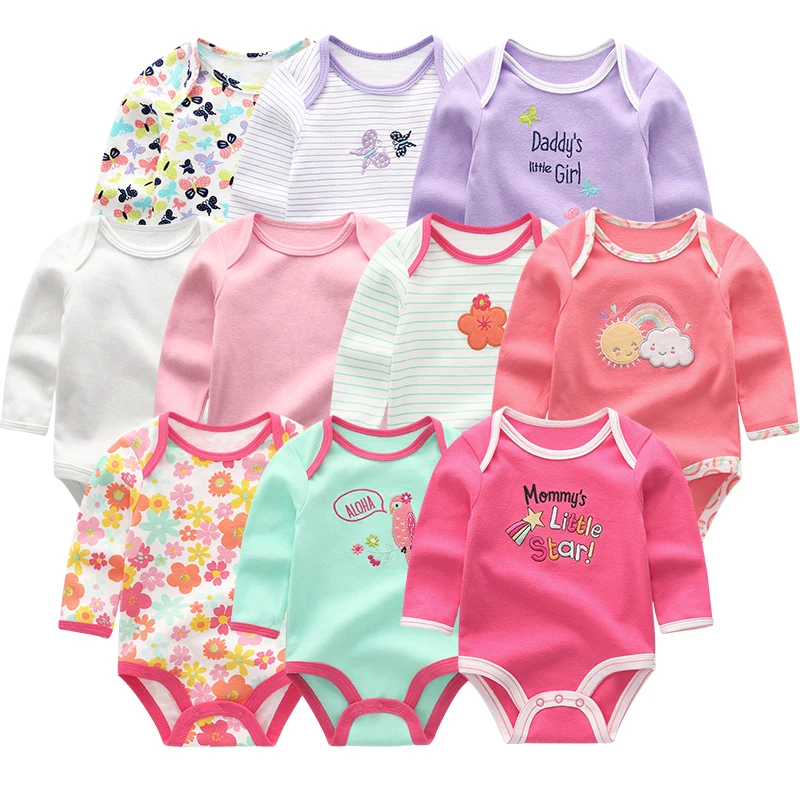 Infant Girl Pajamas Set Baby Boy Sleeper Clothes Newborn Gown Romper Long Sleeve 100% Cotton Toddler Bodysuits Sleepsuit Outfits