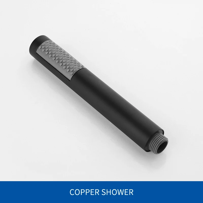 Hand Shower Only Черный круглый латунный ручной душ с удлиненным шлангом и держателем кронштейна водосберегающая душевая головка - Цвет: Hand Shower Only