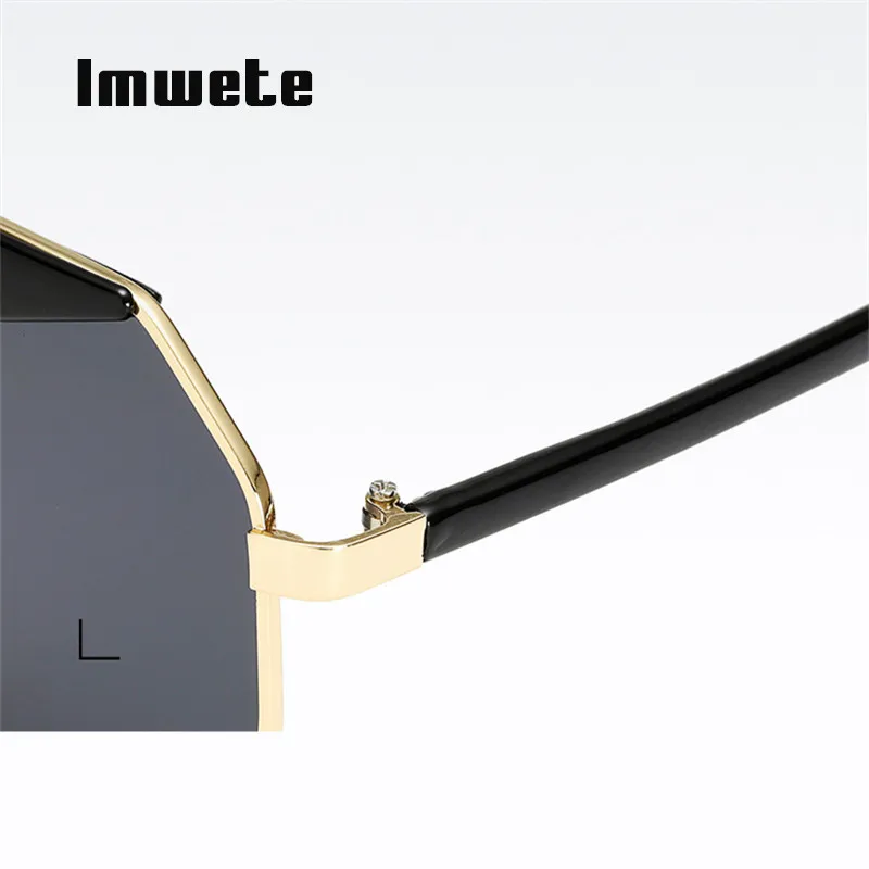 Imwete, Ретро стиль, полигон, солнцезащитные очки для женщин, для бровей, дизайн, солнцезащитные очки, оттенки, мужские, синие, серебристые, зеркальные, металлические, женские очки