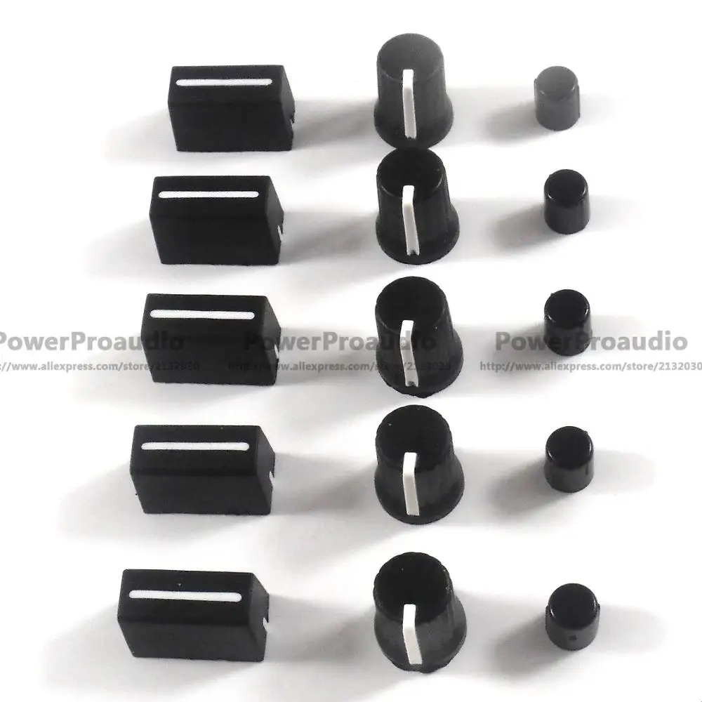 5Pcs Draaiknop + 5Pcs Fader Cap Voor Rane Mixer Ttm 57 61 62 64 68