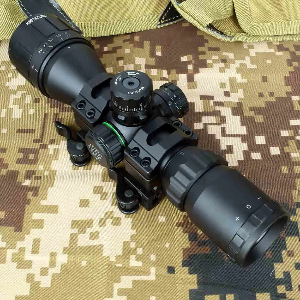 Охотничий оптический 3-9x32 AO 1 дюймов трубка Mil-dot компактный прицел с солнцезащитным козырьком и QD кольцами тактический прицел