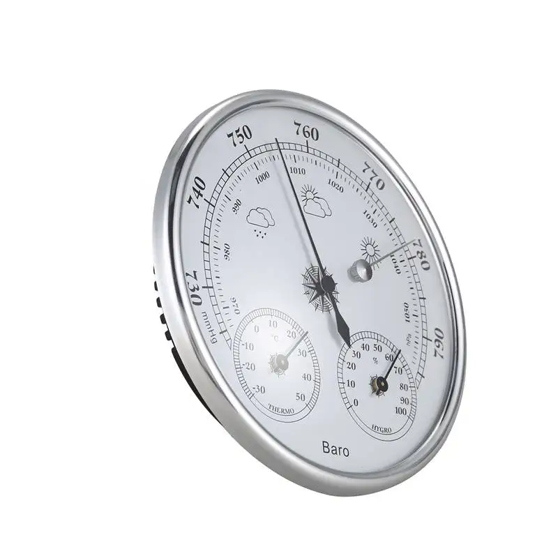Настенный бытовой термометром и гигрометром декоративные часы для высокой точности Давление датчика воздуха Метеорологический инструмент барометр