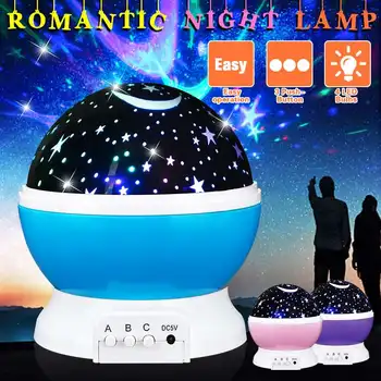 

Stars Starry Sky Night Light LED Projector Luminaria Moon Table Night Lamp AAA Battery USB Starlight Children Gift Kids Baby Bed