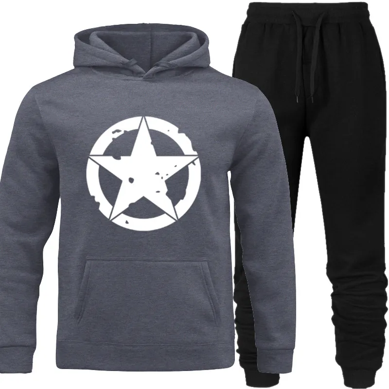 

Autumn Spring Men Set Casual Men's Sportswear Tracksuit Striped pullover Jacket+Sweatpants 2 pcs Sets Male Solid Sporting Suit