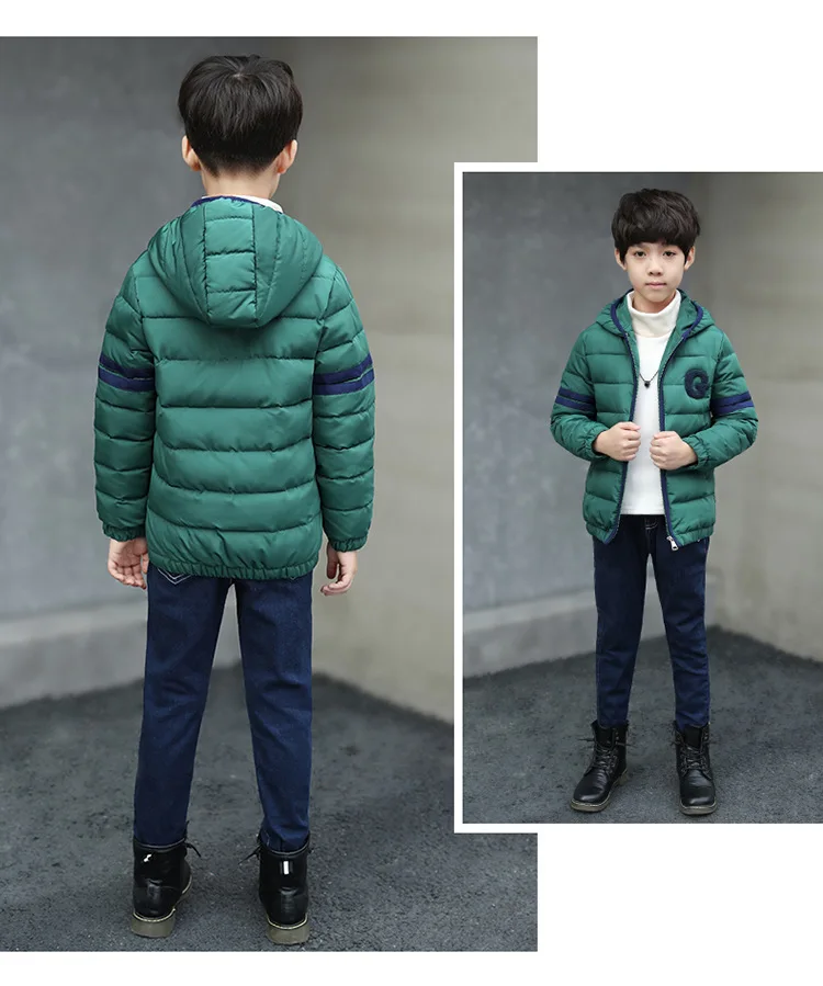 Зимняя куртка для мальчиков детская парка пуховик из хлопка, коллекция года, зимняя одежда Толстая куртка с капюшоном для детей 3, 4, 5, 6, 7, 8, От 9 до 13 лет