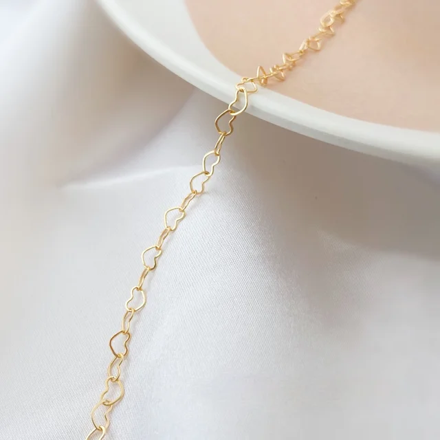 Gold coated thin chain Flat O chain 