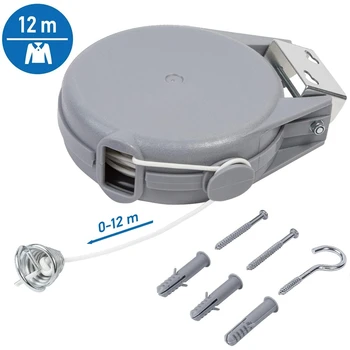 

Long Retractable Washing Line, Automatic Retractable Mechanism, Adjustable and Heavy-Duty Clothesline