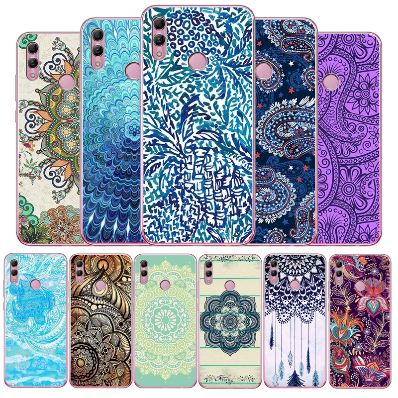 Mandala Fashion Print For Huawei Mate 7 8 9 10 20 30 Pro lite Phone for honor V8 8X V9 Lite V10 soft Back Cover | Мобильные телефоны