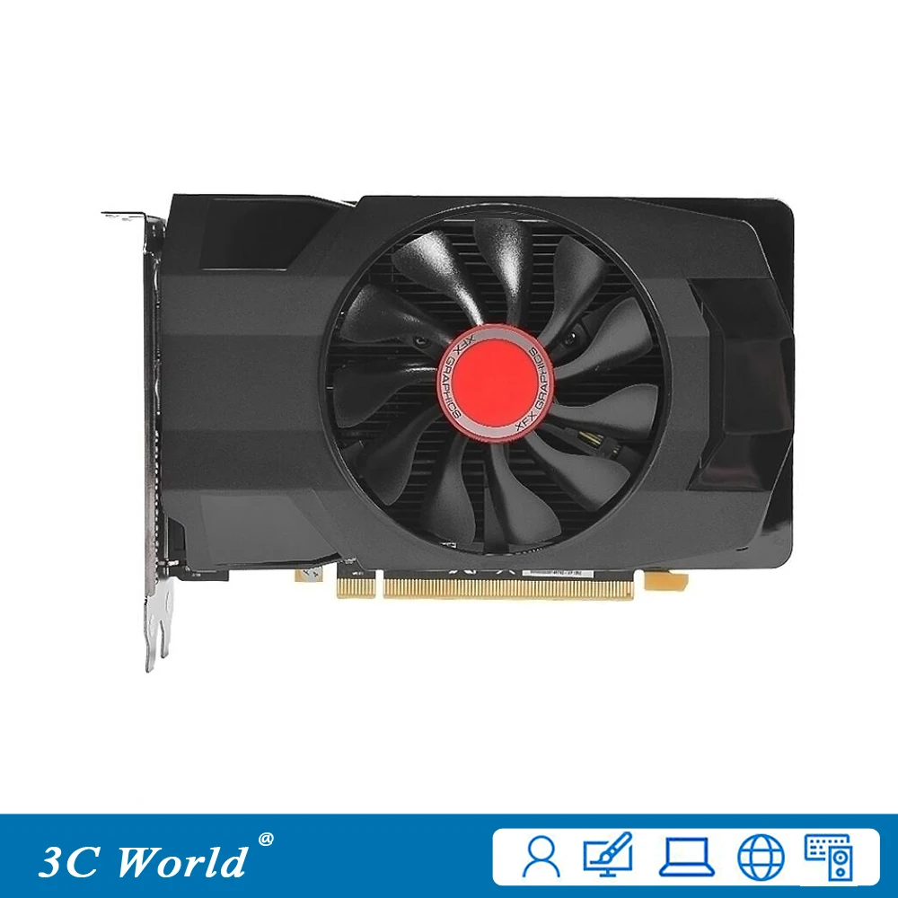 Графические карты XFX RX560D 2 ГБ GDDR5 128bit PCI E 3 0 HDMI DisplayPort DVI D 896SPs настольные игровые