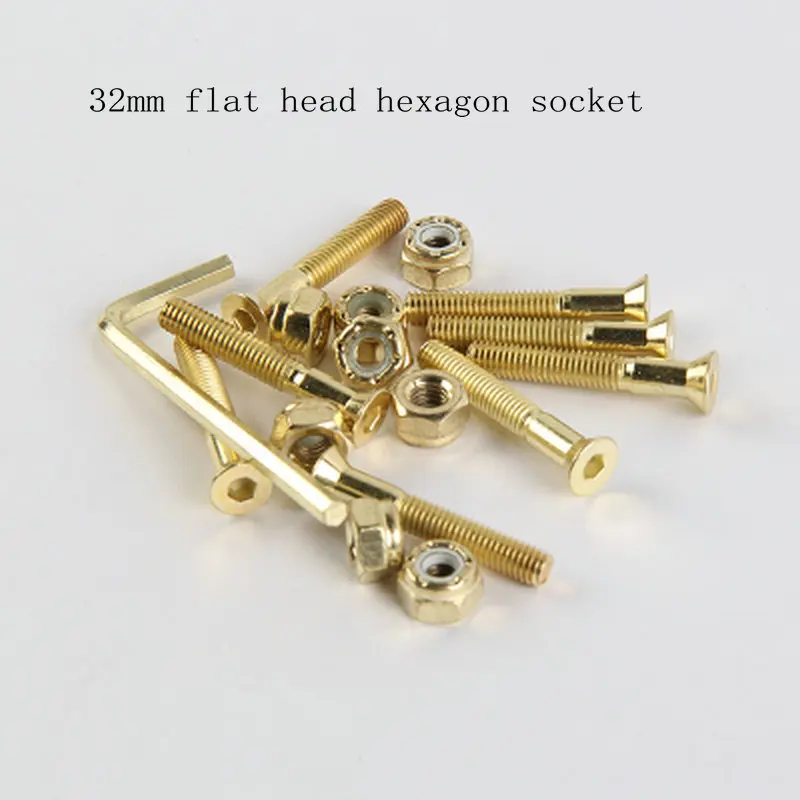 Double Warped Skateboard Bridge Screw Plate Screw Support Screw Threading 4-wheel Long Board Surfboard Electric Skateboard