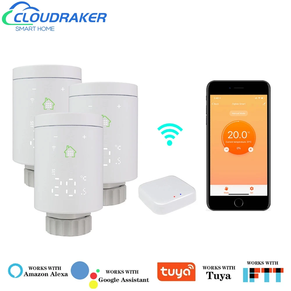 Новый Умный привод радиатора Tuya ZigBee3.0, программируемый термостатический клапан, регулятор температуры, Настройка 2MQTT для Alexa