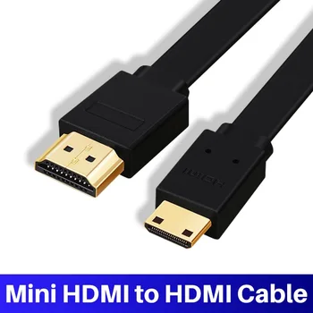 

Lungfish Flat Mini HDMI (Type C)to HDMI (Type A)cable gold plated High Speed Mini HDMI cable 1.4 Real 3D 1080P and Ethernet A-C