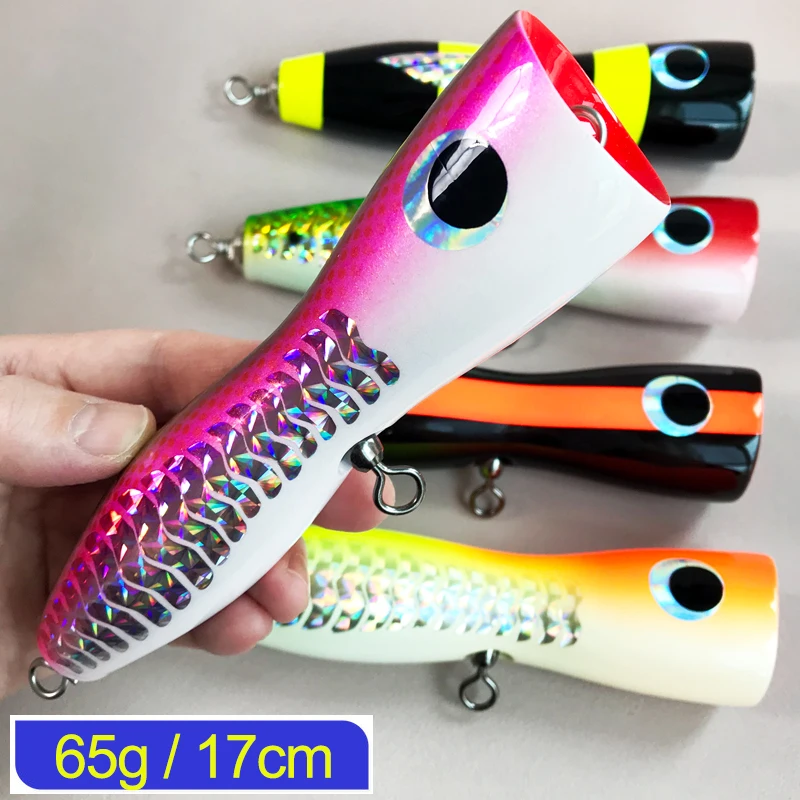 65g90g120g140g Trolling Wood Stickbait Pencil Popper Tuna Boat Fishing Lure Topwater Long Casting Wobbler Carp Artificial Leurre