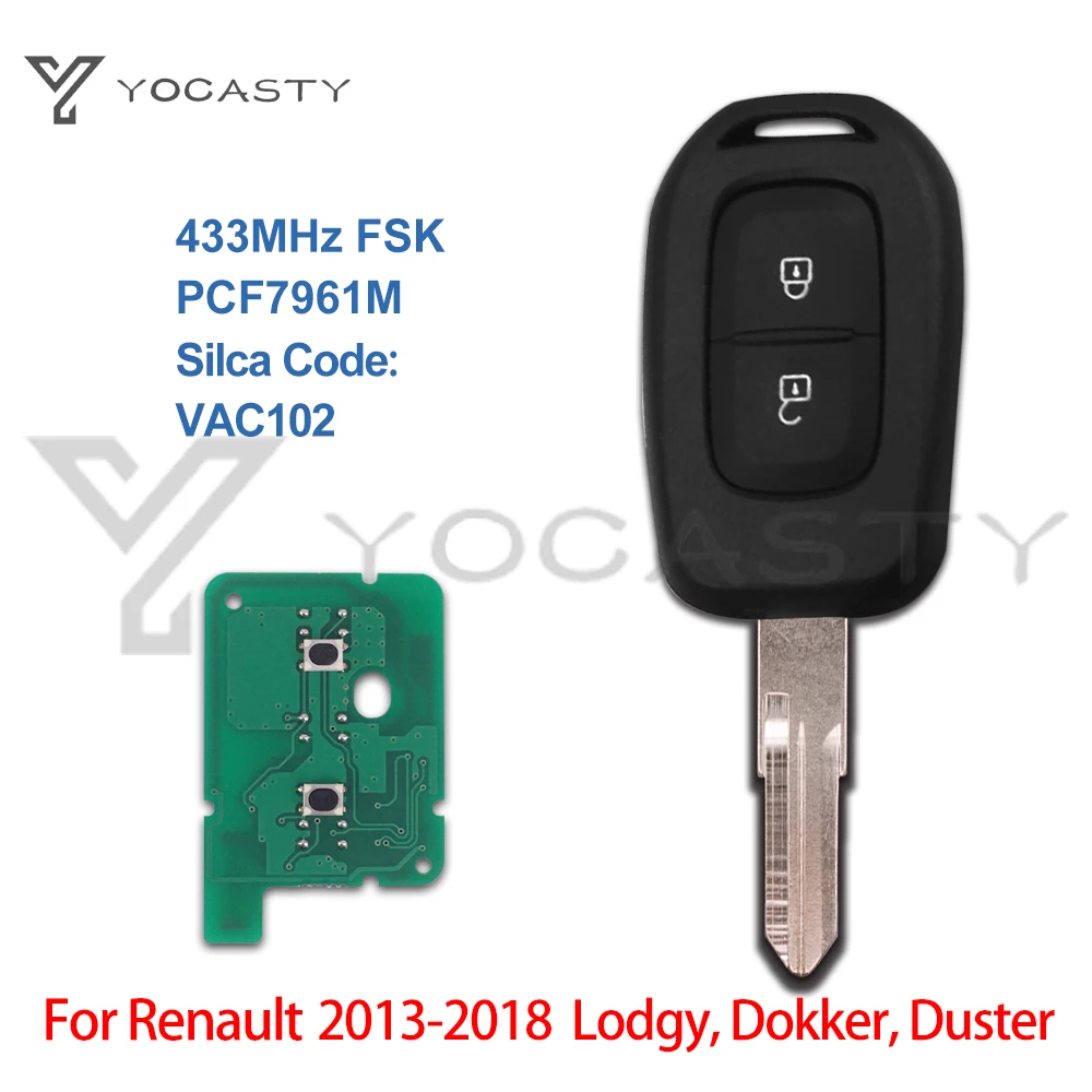 Yocпластика PCF7961M VAC102 дистанционный ключ-брелок от машины для Renault Dacia LOGAN SANDERO