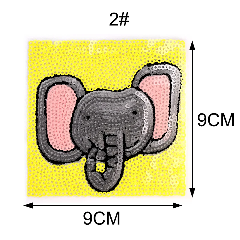 Животные Слон мышь корова лиса коала железные на детей патчи для одежды значок аниме наклейка аппликация вышивка патч квадратный