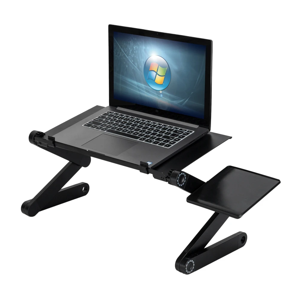 

Adjustable Laptop Desk Ergonomic Portable TV Bed Lapdesk Tray PC Table Stand Notebook Tables Desk Stand With Fan Mouse Pad Table