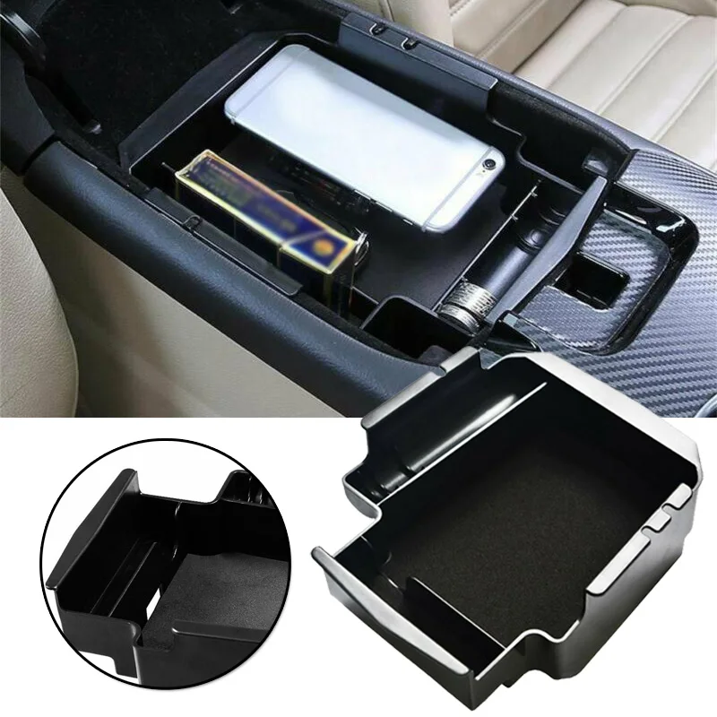 1pc Car Center Armrest Storage Box Container Organizer black car interior Storage Box for Ford Fusion 2013