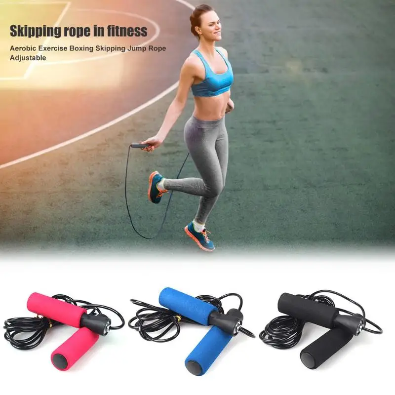 Jump Ropes Sports Fitness Adjustable Fast Speed Counting Skip Skipping Wire