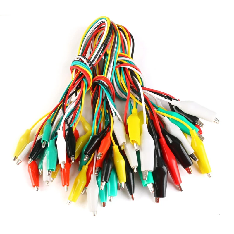 10pcs Alligator Clips Electrical DIY Test Leads Double-ended Crocodile Clips Roach Clip Test Jumper Wire