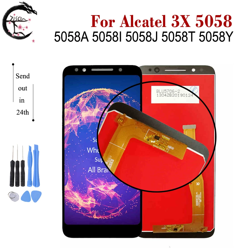 ЖК-дисплей 5 7 дюйма для Alcatel 3X OT5058 5058A 5058I 5058J 5058T 5058Y 5058 экран с сенсорным датчиком