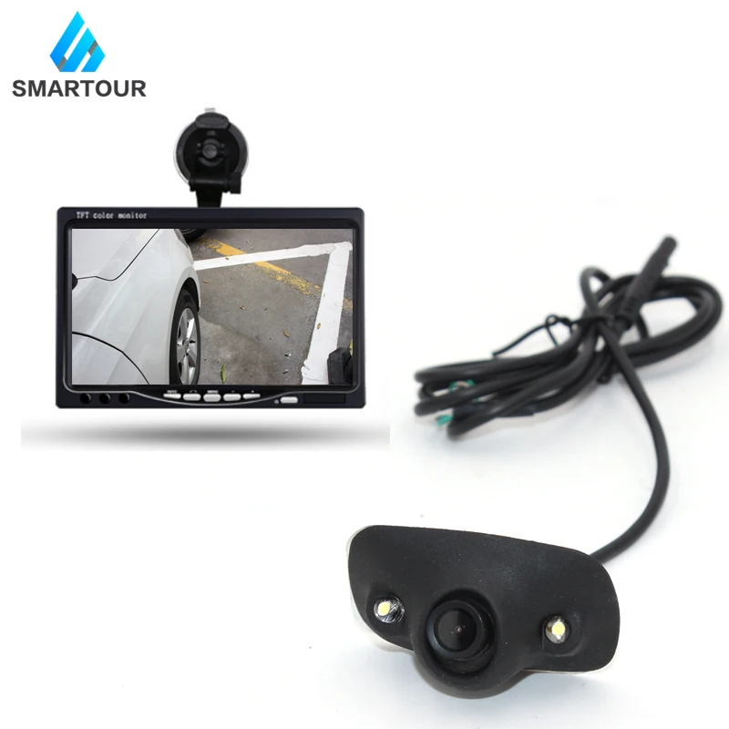 Smartour HD водонепроницаемые парковочные мониторы система 2 светодиодный ночное