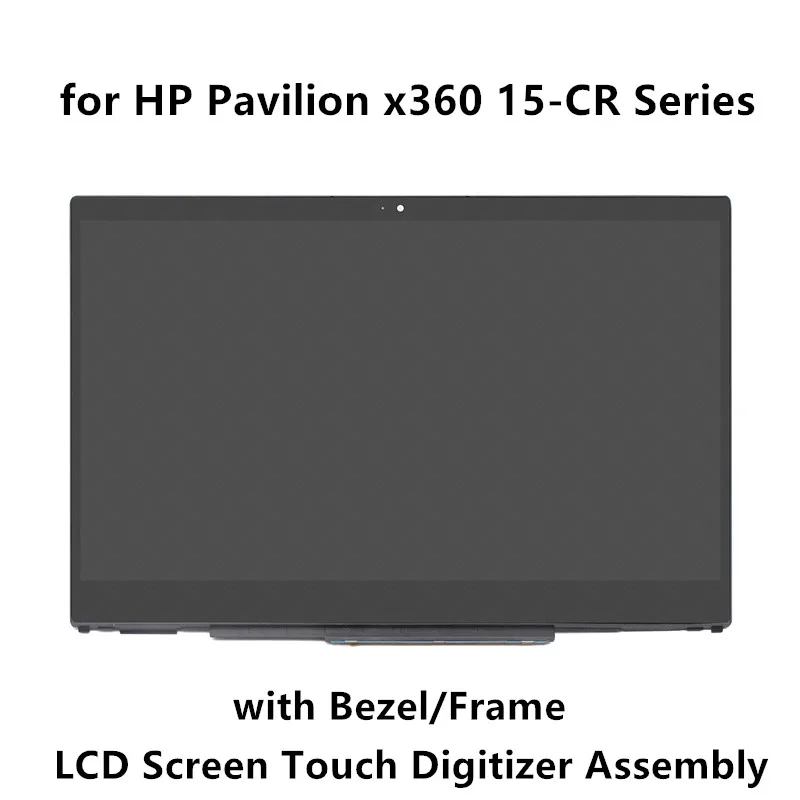  15.6'' Touch Glass Digitizer FHD LCD Display Screen Assembly for HP Pavilion X360 15-cr0001nb 15-cr