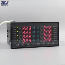 Multifuncion 8 способов контроллер температуры измерения нескольких точек 8 каналов цифровой термостат может подключаться с 8 датчиками