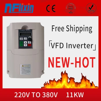 

Convert 220v single phase input to 380v three phase Output 11kw VFD Variable Frequency Drive Inverter