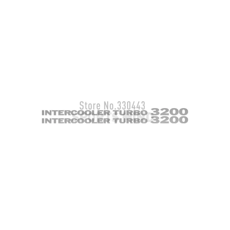 3 пары INTERCOOLER TURBO 3200, автомобильные наклейки, наклейки для автомобилей, Стайлинг для Mitsubishi Pajero Sport Shogun MK L300, аксессуары - Название цвета: Matte grey