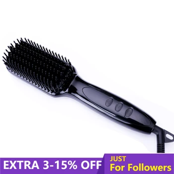 

UKLISS Electric Hair Straightener Comb Hair Straightening Brush Hot Air Beard Comb Brush Professional Salon Hair Styling Tools